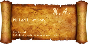 Muladi Arion névjegykártya